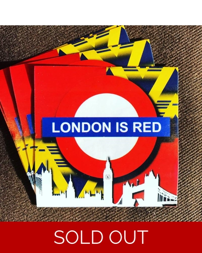 100 x London is Red Underground 7cmx7cm Stickers